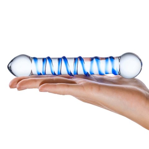 Szklane dildo ze spiralnym wybrzuszeniem Glas Spiral Dildo