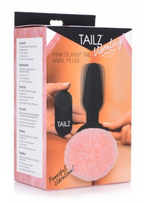 Tailz Pink Bunny Tail Vibrating Anal Plug Tailz Pink Bunny Tail Vibrating Anal Plug