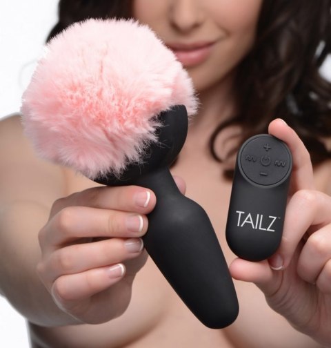Tailz Pink Bunny Tail Vibrating Anal Plug Tailz Pink Bunny Tail Vibrating Anal Plug