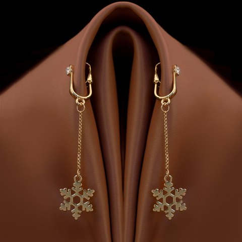 Upko Non-pierced clitoral jewelry dangle with snowflake