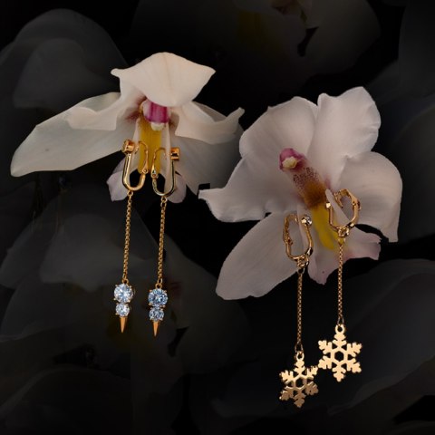 Upko Non-pierced clitoral jewelry dangle with snowflake