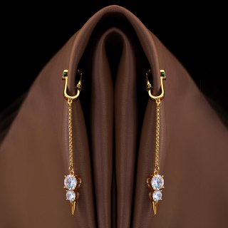 Upko Non-pierced clitoral jewelry dangle with snowman