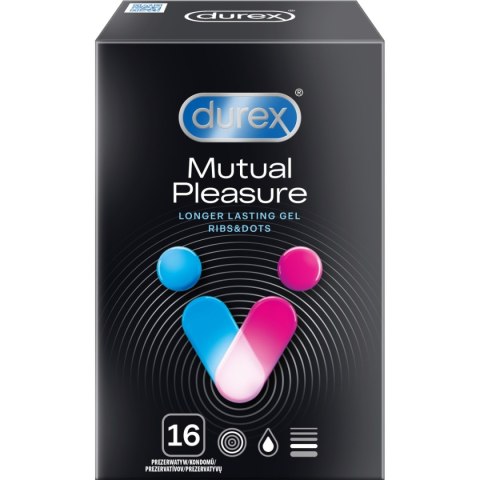 Prezerwatywy lateksowe ze środkiem opóźniającym wytrysk Durex Mutual Pleasure 16szt Prezerwatywy lateksowe ze środkiem opóźniającym wytrysk Durex Mutual Pleasure 16szt