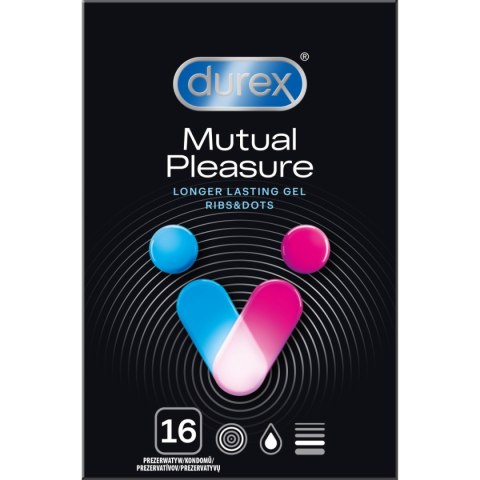 Prezerwatywy lateksowe ze środkiem opóźniającym wytrysk Durex Mutual Pleasure 16szt Prezerwatywy lateksowe ze środkiem opóźniającym wytrysk Durex Mutual Pleasure 16szt