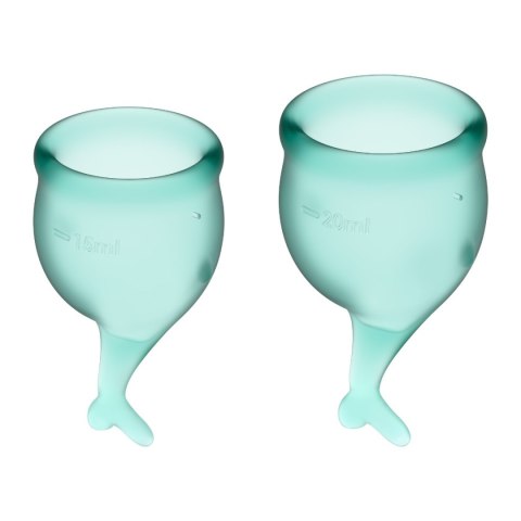 Satisfyer Feel Secure Menstrual Cup Set Dark Green Satisfyer Feel Secure Menstrual Cup Set Dark Green