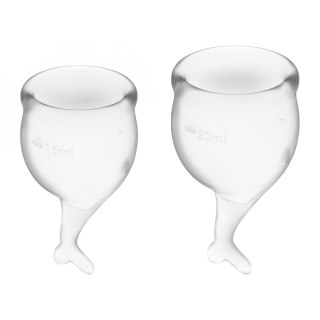 Satisfyer Feel Secure Menstrual Cup Set Transparent