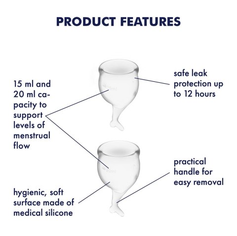 Satisfyer Feel Secure Menstrual Cup Set Transparent Satisfyer Feel Secure Menstrual Cup Set Transparent
