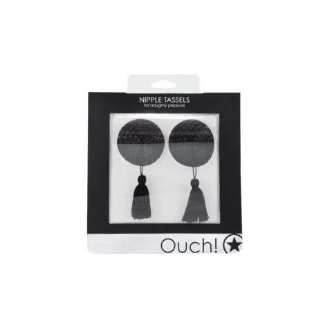 Nasutniki z kryształkami i frędzelkami Ouch! Nipple Tassels Round Black Nasutniki z kryształkami i frędzelkami Ouch! Nipple Tassels Round Black