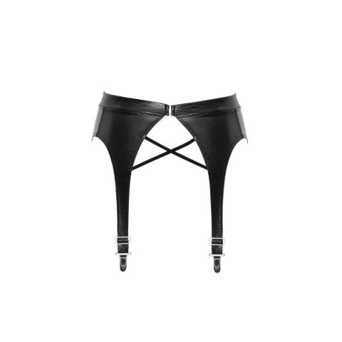Noir Handmade F277 Garter belt of powerwetlook and snake L Noir Handmade F277 Garter belt of powerwetlook and snake L