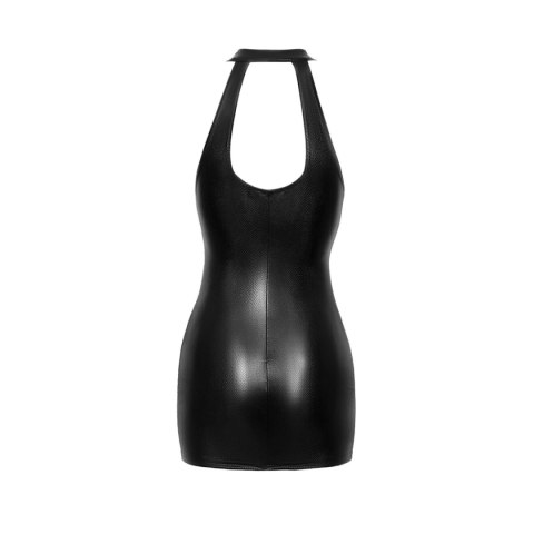Noir Handmade F278 Snake wetlook mini-dress with front zipper XL Noir Handmade F278 Snake wetlook mini-dress with front zipper XL