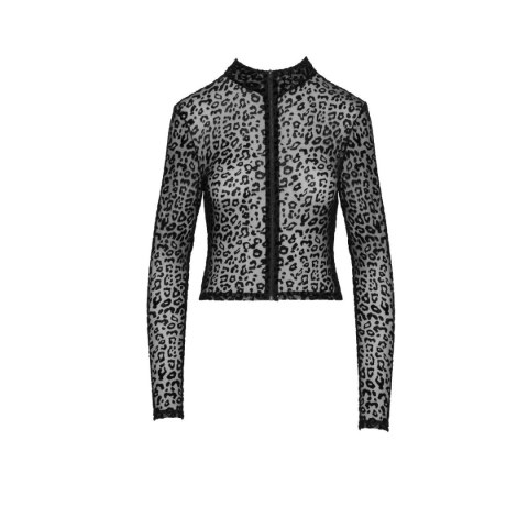 Noir Handmade F289 Leopard flock top with long sleeves M Noir Handmade F289 Leopard flock top with long sleeves M