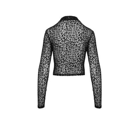 Noir Handmade F289 Leopard flock top with long sleeves S Noir Handmade F289 Leopard flock top with long sleeves S