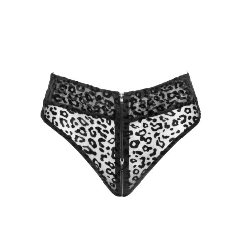 Noir Handmade F290 Panties of leopard flock with zipper M Noir Handmade F290 Panties of leopard flock with zipper M