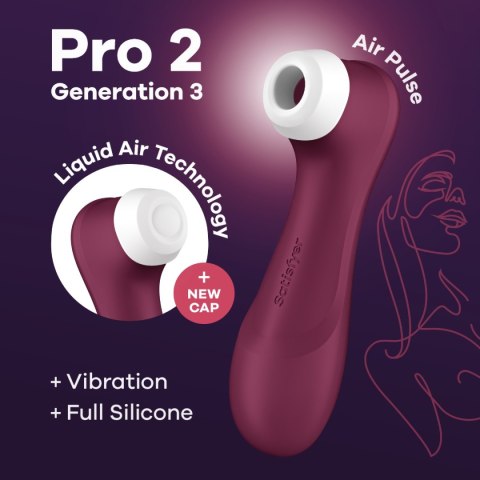 Satisfyer Pro 2 Generation 3 Wine Red Satisfyer Pro 2 Generation 3 Wine Red