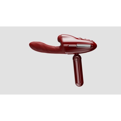 Przenośna seksmaszyna Qingnan No.9 Handheld Vibrating and Rotating Thruster Set Red
