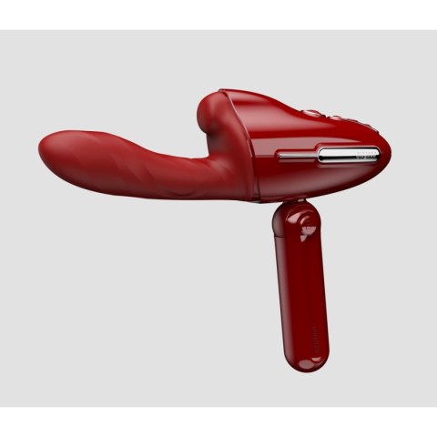 Przenośna seksmaszyna Qingnan No.9 Handheld Vibrating and Rotating Thruster Set Red