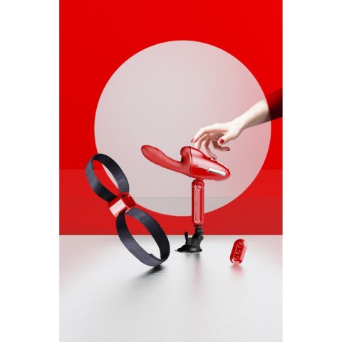 Przenośna seksmaszyna Qingnan No.9 Handheld Vibrating and Rotating Thruster Set Red
