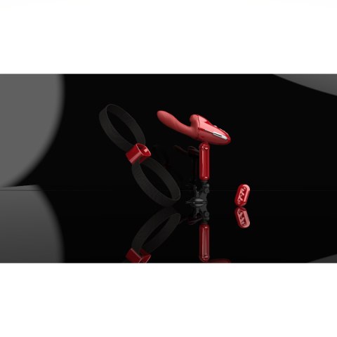 Przenośna seksmaszyna Qingnan No.9 Handheld Vibrating and Rotating Thruster Set Red