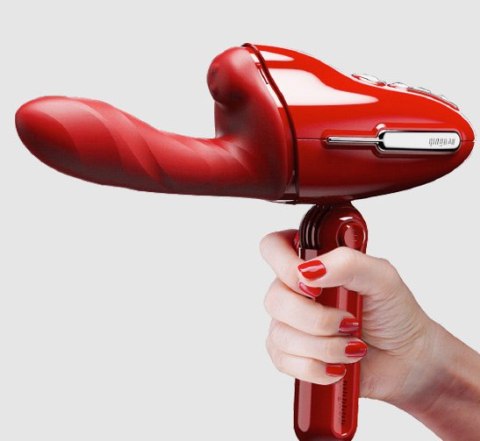 Przenośna seksmaszyna Qingnan No.9 Handheld Vibrating and Rotating Thruster Set Red