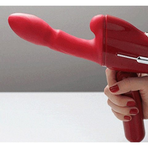 Przenośna seksmaszyna Qingnan No.9 Handheld Vibrating and Rotating Thruster Set Red