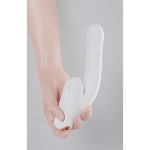 Qingnan No.7 Thrusting Vibrator with Suction White Qingnan No.7 Thrusting Vibrator with Suction White