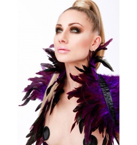 Kinky Diva Feather Shoulder Wrap Purple Kinky Diva Feather Shoulder Wrap Purple