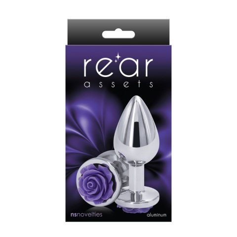 NS Novelties Rose Buttplug Medium Purple NS Novelties Rose Buttplug Medium Purple