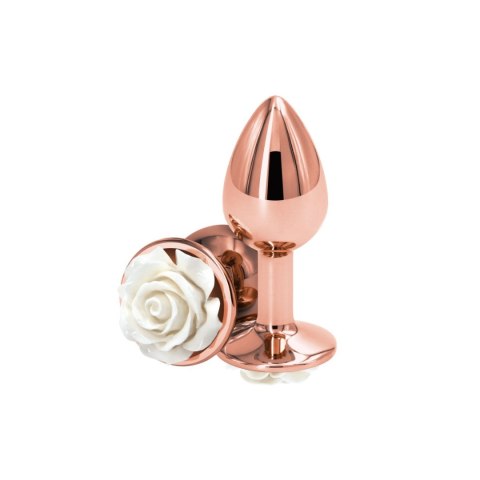 NS Novelties Rose Buttplug Small White NS Novelties Rose Buttplug Small White