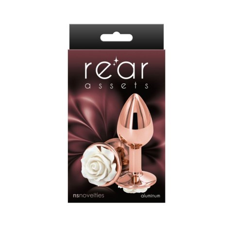 NS Novelties Rose Buttplug Small White NS Novelties Rose Buttplug Small White