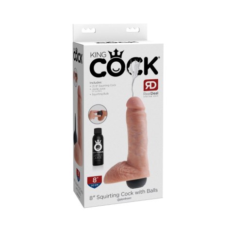Dildo King Cock Pipedream Squirting Cock with Balls 8 Light Dildo King Cock Pipedream Squirting Cock with Balls 8 Light