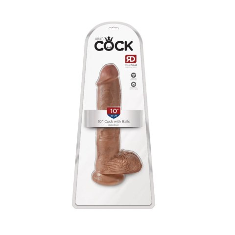 Dildo King Cock with Balls Pipedream 10 Tan Dildo King Cock with Balls Pipedream 10 Tan