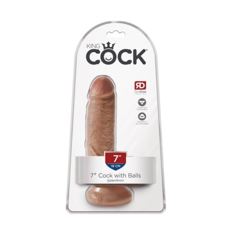 Dildo King Cock with Balls Pipedream 7 Tan Dildo King Cock with Balls Pipedream 7 Tan