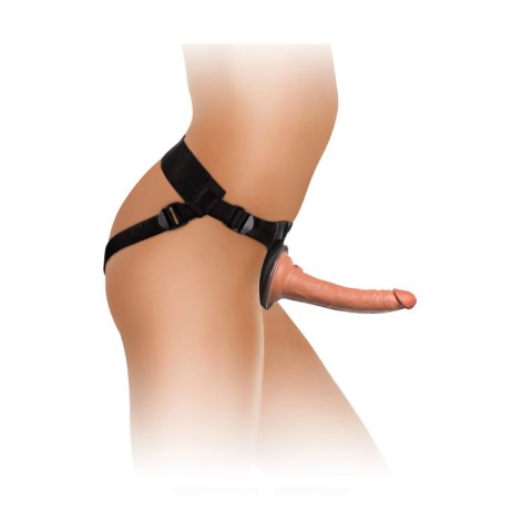 Uprząż z silikonowym dildo Pipedream King Cock Elite Comfy Silicone Body Dock Kit Brown Uprząż z silikonowym dildo Pipedream King Cock Elite Comfy Silicone Body Dock Kit Brown