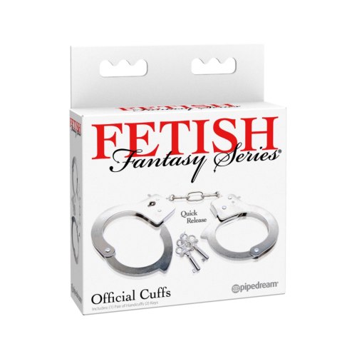 Kajdanki Pipedream Fetish Fantasy Series Official Handcuffs Silver Kajdanki Pipedream Fetish Fantasy Series Official Handcuffs Silver