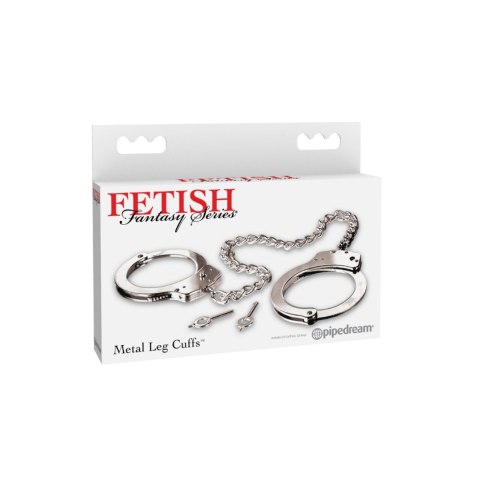 Kajdanki na nogi Pipedream Fetish Fantasy Series Metal Leg Cuffs Silver Kajdanki na nogi Pipedream Fetish Fantasy Series Metal Leg Cuffs Silver