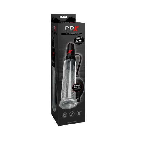 Masturbator Pipedream PDX Elite Suck-N-Pump Stroker Clear Masturbator Pipedream PDX Elite Suck-N-Pump Stroker Clear