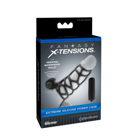 Nakładka na penisa Pipedream Fantasy X-Tensions Extreme Silicone Power Cage Nakładka na penisa Pipedream Fantasy X-Tensions Extreme Silicone Power Cage