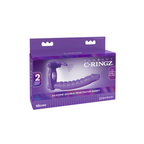 Pipedream Fantasy C-Ringz Silicone Double Penetrator Rabbit Pipedream Fantasy C-Ringz Silicone Double Penetrator Rabbit