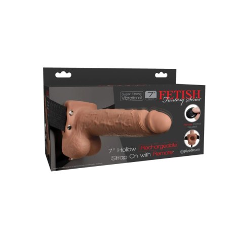 Pipedream Fetish Fantasy Series 7" Hollow Strap-On with Remote Tan Pipedream Fetish Fantasy Series 7" Hollow Strap-On with Remote Tan