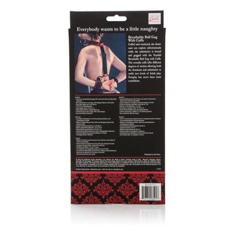 SCANDAL Breathable Ball Gag with Cuffs SCANDAL Breathable Ball Gag with Cuffs
