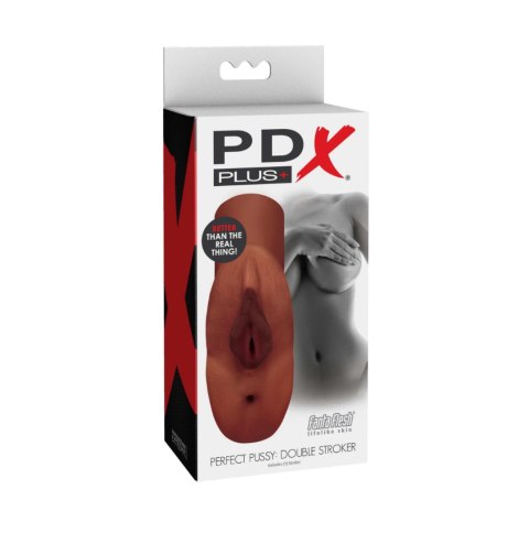 Masturbator Pipedream PDX Plus Perfect Pussy Double Stroker Brown Masturbator Pipedream PDX Plus Perfect Pussy Double Stroker Brown