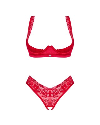 Obsessive Lacelove komplet 2-częściowy otwarty M/L