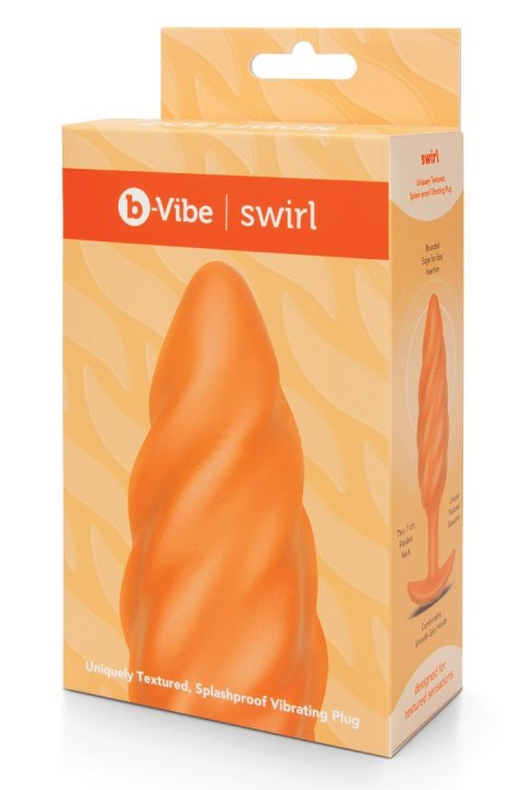 B-VIBE SWIRL TEXTURE PLUG ORANGE B-VIBE SWIRL TEXTURE PLUG ORANGE