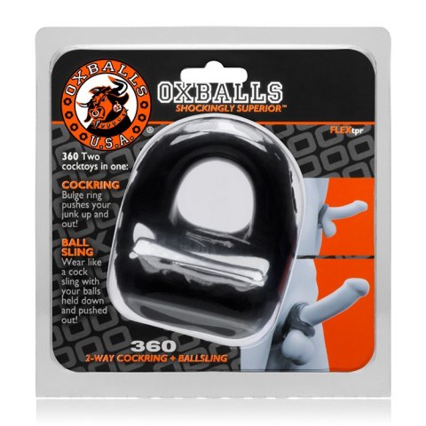 Oxballs - 360 Cockring & Ballsling Black Oxballs - 360 Cockring & Ballsling Black