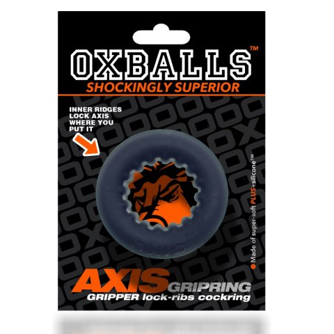 Oxballs - Axis Rib Griphold Cockring Ice Black Oxballs - Axis Rib Griphold Cockring Ice Black