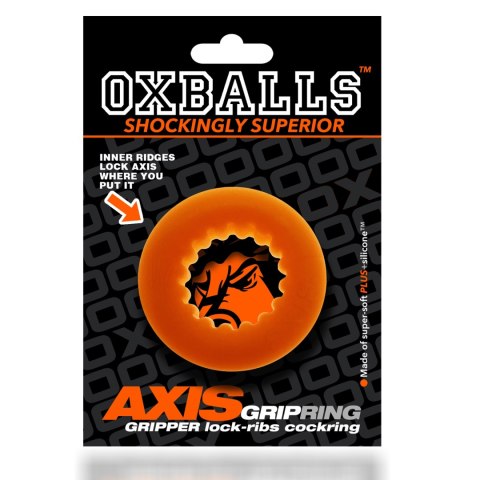 Oxballs - Axis Rib Griphold Cockring Ice Orange Oxballs - Axis Rib Griphold Cockring Ice Orange