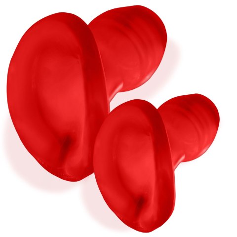 Oxballs - Glowhole-1 Hollow Buttplug with Led Light Small Red Oxballs - Glowhole-1 Hollow Buttplug with Led Light Small Red