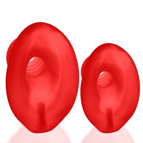 Oxballs - Glowhole-1 Hollow Buttplug with Led Light Small Red Oxballs - Glowhole-1 Hollow Buttplug with Led Light Small Red