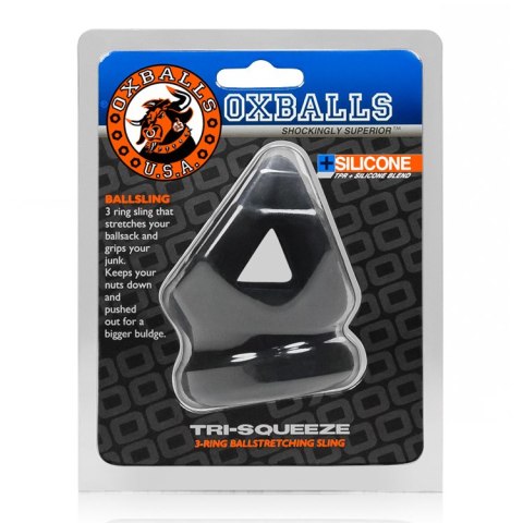 Oxballs - Tri-Squeeze Cocksling and Ballstretcher Black Oxballs - Tri-Squeeze Cocksling and Ballstretcher Black