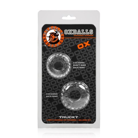 Oxballs - Truckt Cockring 2 pcs Transp. Oxballs - Truckt Cockring 2 pcs Transp.